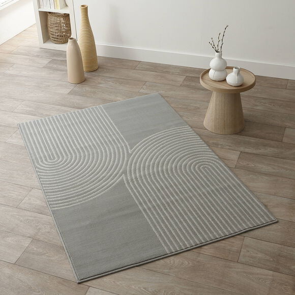 Tapis motif double arche (gris)