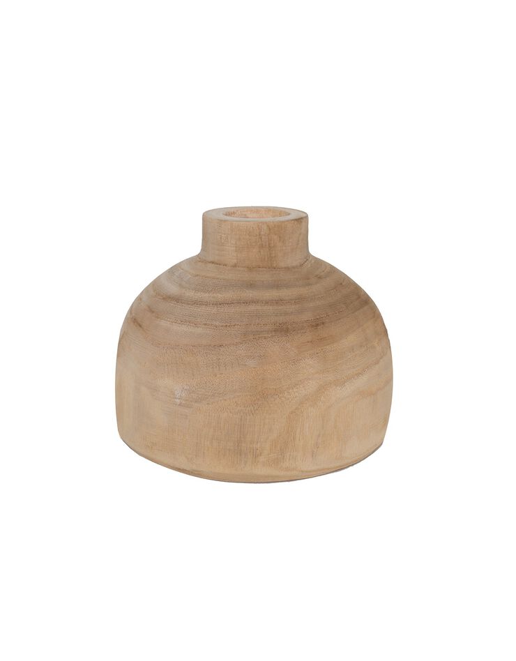 Grand vase en bois brut forme bonbonne - hauteur 15 cm (bois) Grand vase en bois brut forme bonbonne - hauteur 15 cm (bois)
