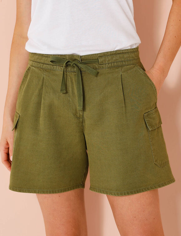 Short cargo fluide (kaki)