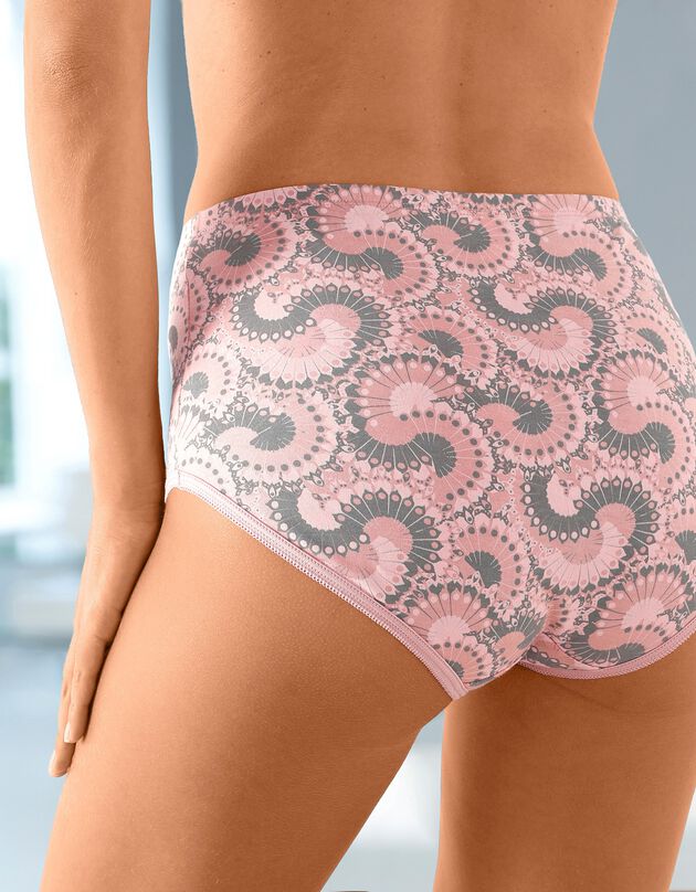 Culotte forme maxi coton motif indiens  – Lot de 6 (abricot)