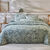 Linge de lit Céline en coton imprimé floral (eucalyptus)