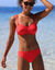Bas de maillot de bain forme midi uni Solaro (grenadine)