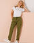 Pantalon cargo fluide (kaki)