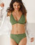 Soutien-gorge forme triangle en dentelle et tulle stretch Guspini - sans armatures (vert)