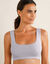 Brassière confort coton stretch doublé sans armatures - lot de 2 (gris + rose)