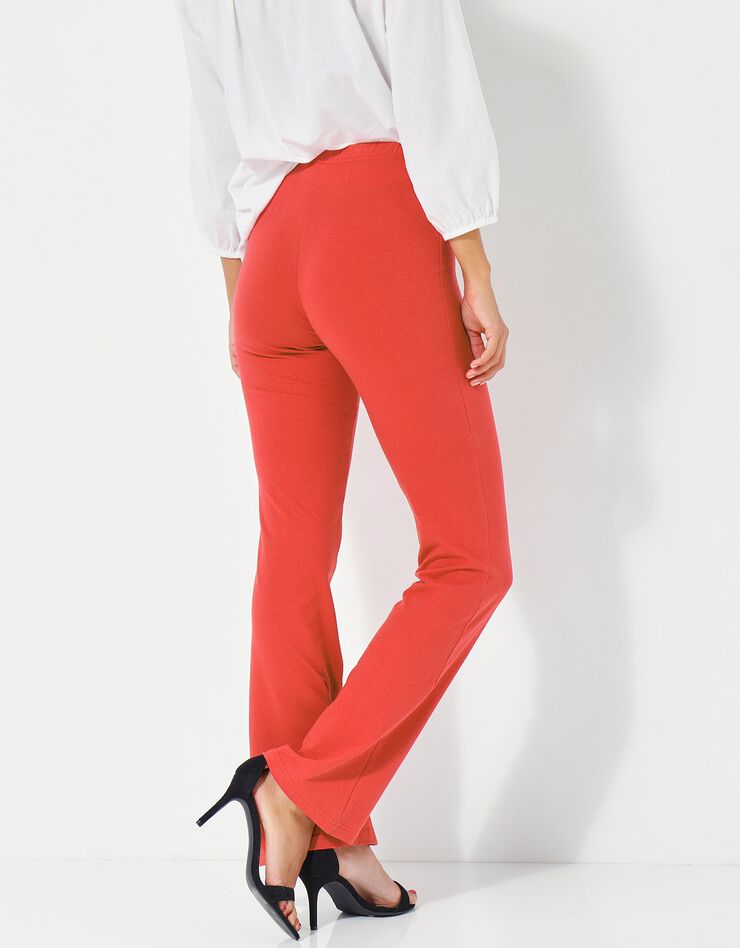 Legging bootcut uni, taille élastiquée (corail) Legging bootcut uni, taille élastiquée (corail)