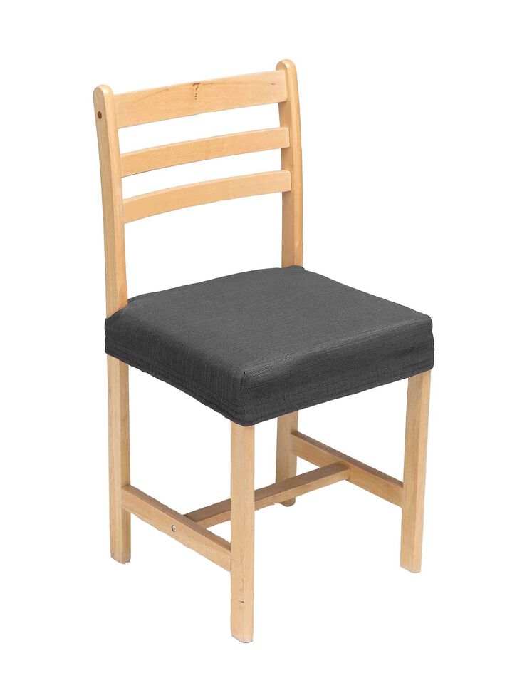 Housse chaise unie extensible - housse intégrale ou assise seule (gris)