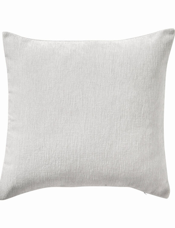 Housse de coussin chenille - lot de 2 (gris perle)