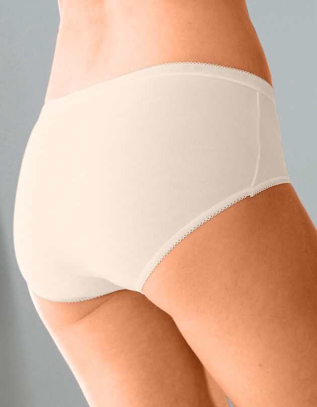 Culotte midi Basic - lot de 3 (nacré)