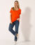 T-shirt uni col rond, coton biologique(**) (orange)