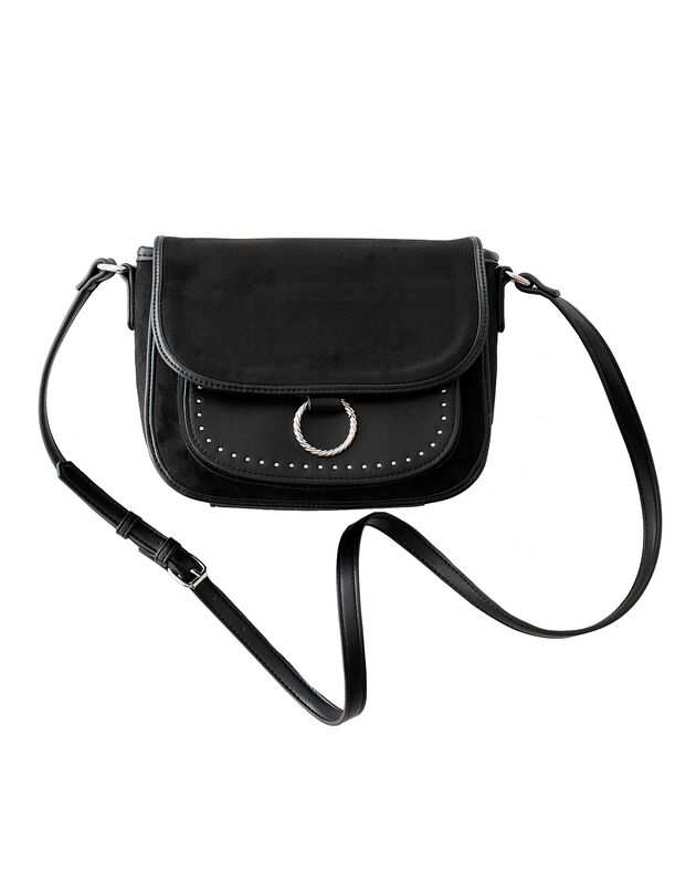 Sac besace clouté (noir)