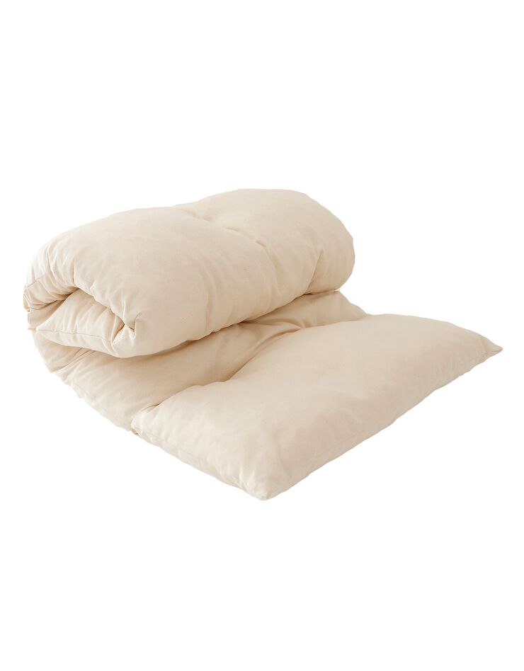 Long coussin de sol uni, coton (écru) Long coussin de sol uni, coton (écru)