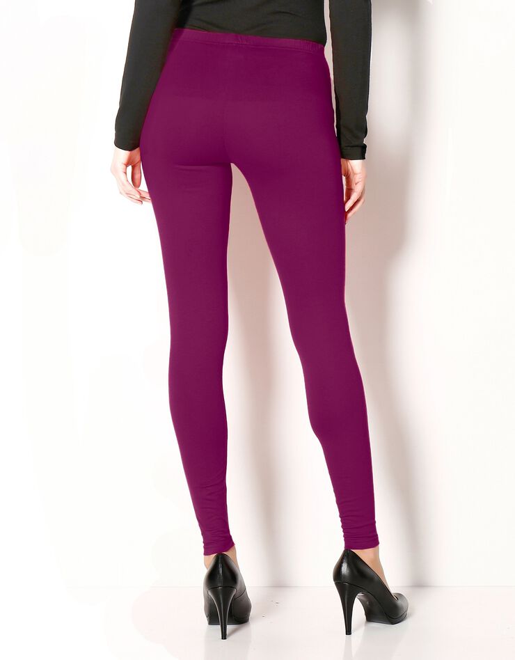 Legging taille élastiquée - lot de 2 (noir + violine) Legging taille élastiquée - lot de 2 (noir + violine)