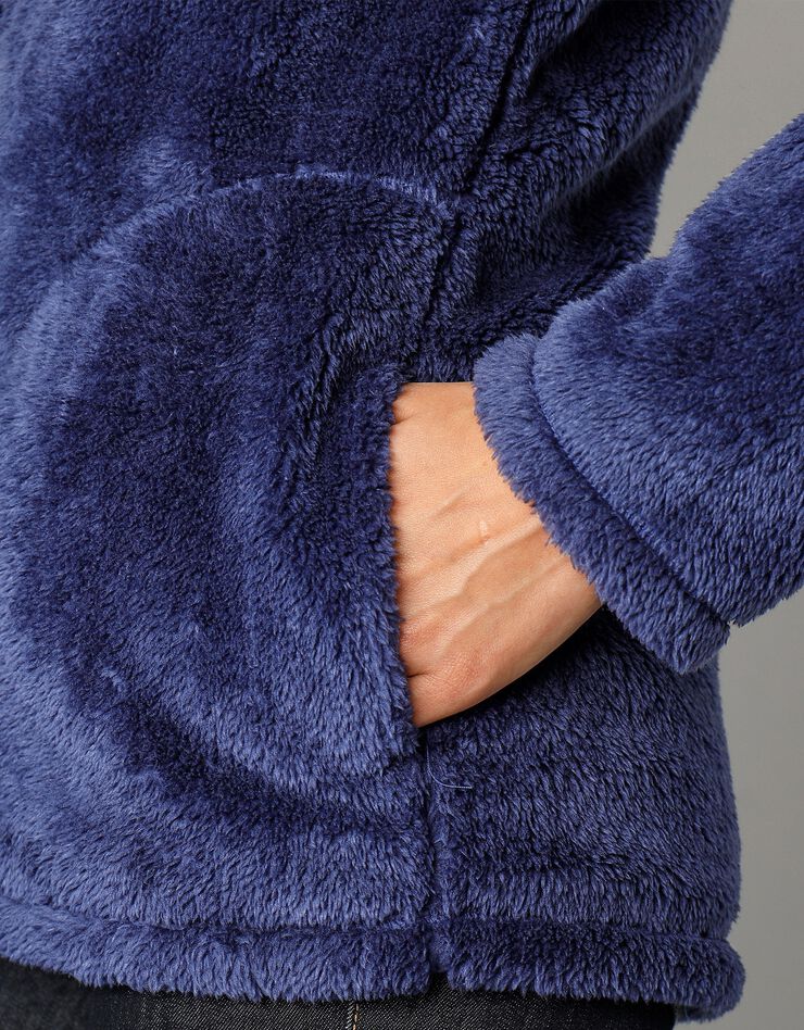 Veste zippée maille peluche (marine) Veste zippée maille peluche (marine)