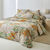 Linge de lit Mada imprim&eacute; grandes fleurs - coton 57 fils/cm&sup2; (vert)