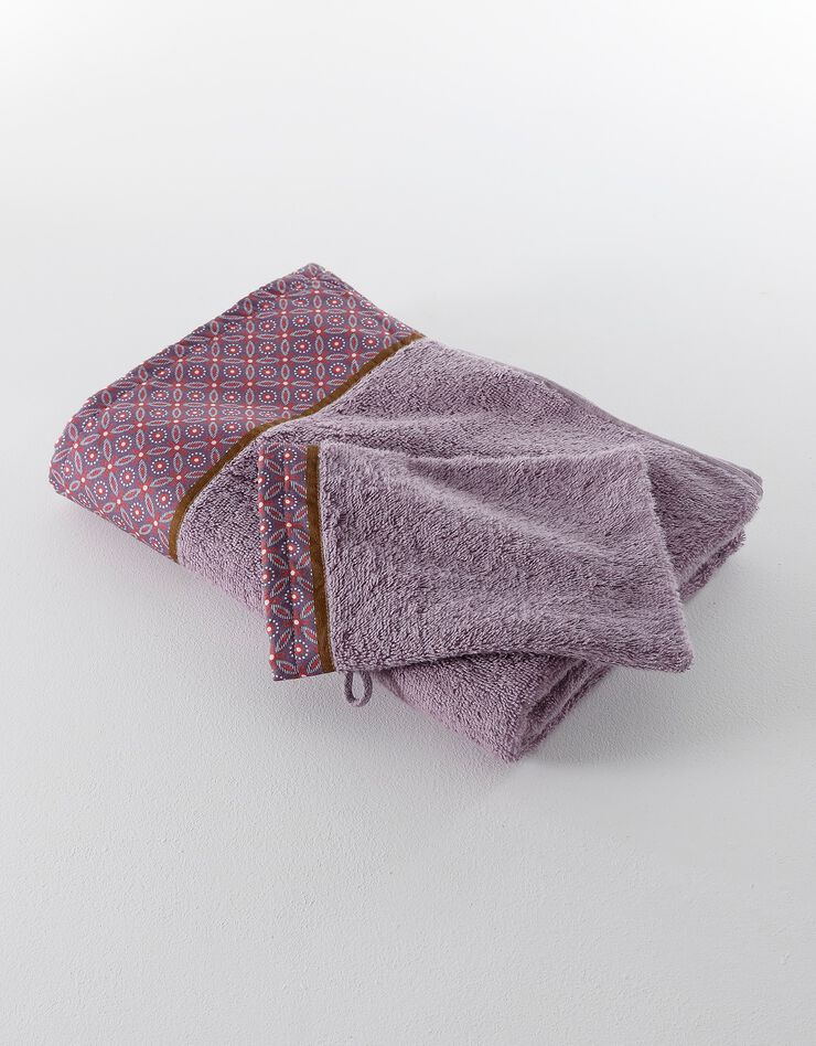 Éponge coton liteau motif géométrique - 420 g/m² (lavande) Éponge coton liteau motif géométrique - 420 g/m² (lavande)