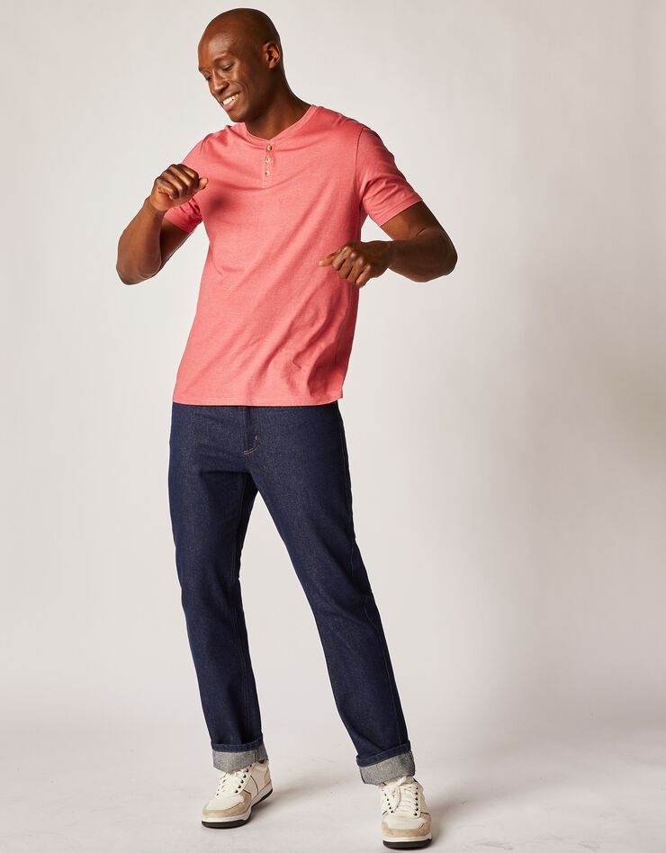 Tee-shirt col tunisien (corail) Tee-shirt col tunisien (corail)