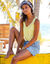 Débardeur macramé, coton-viscose (jaune)