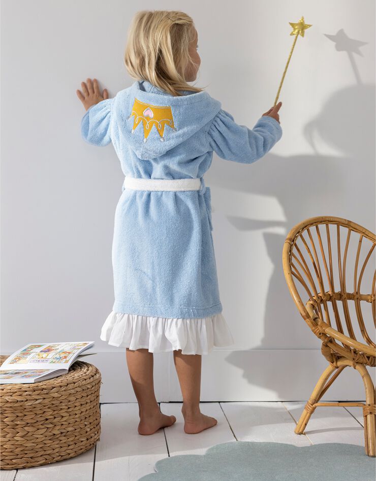 Peignoir de bain déguisement enfant princesse éponge coton - 340g/m² (bleuet) Peignoir de bain déguisement enfant princesse éponge coton - 340g/m² (bleuet)