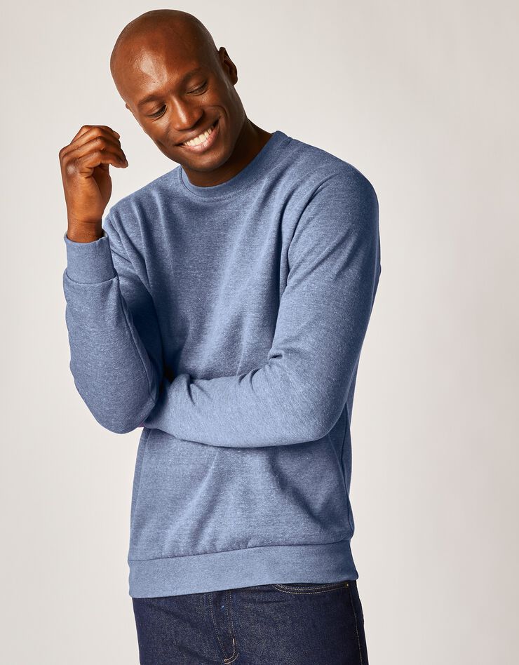 Sweat molleton col rond (bleu jean) Sweat molleton col rond (bleu jean)