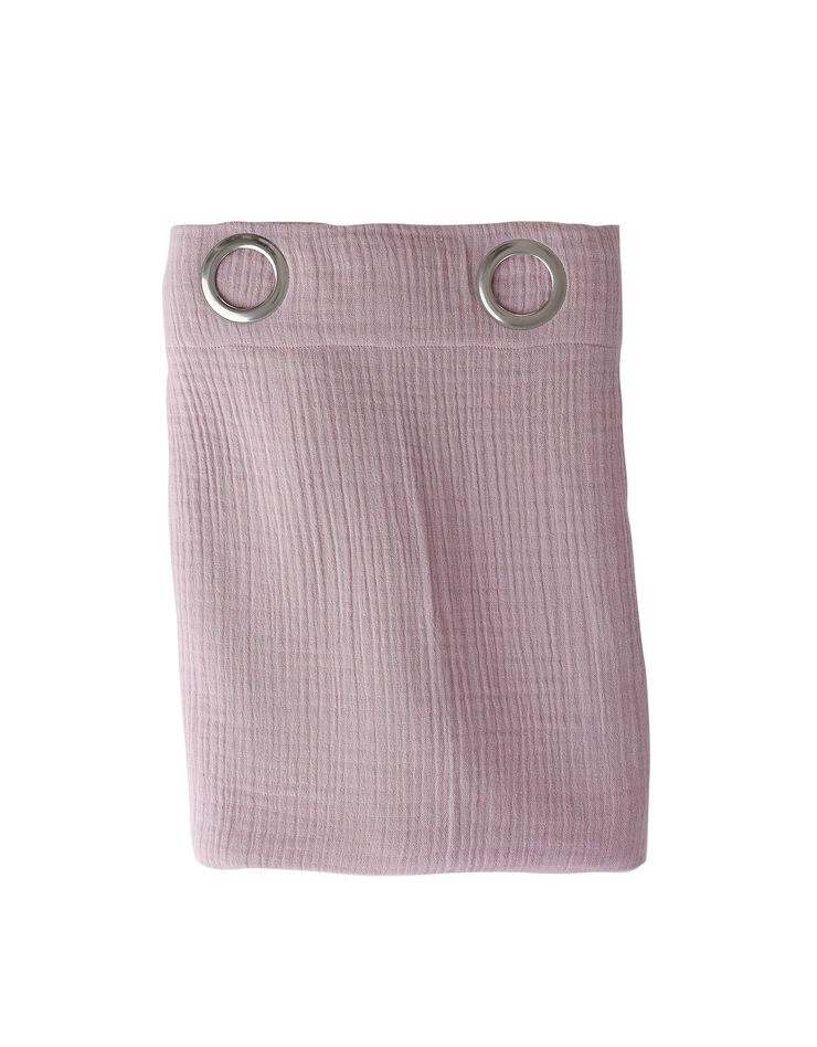 Rideau double gaze de coton (parme grisé)