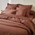 Linge de lit uni coton  (cannelle)