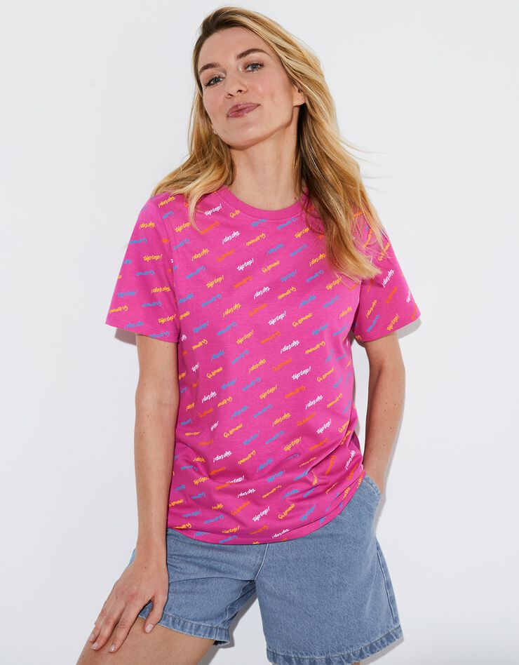 Tee-shirt imprimé femme collection Lulu la nantaise (fuchsia) Tee-shirt imprimé femme collection Lulu la nantaise (fuchsia)
