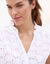 Chemisier manches courtes col volanté, broderie anglaise (blanc)