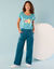 Pantalon coupe large, Spécial Petites (bleu canard)