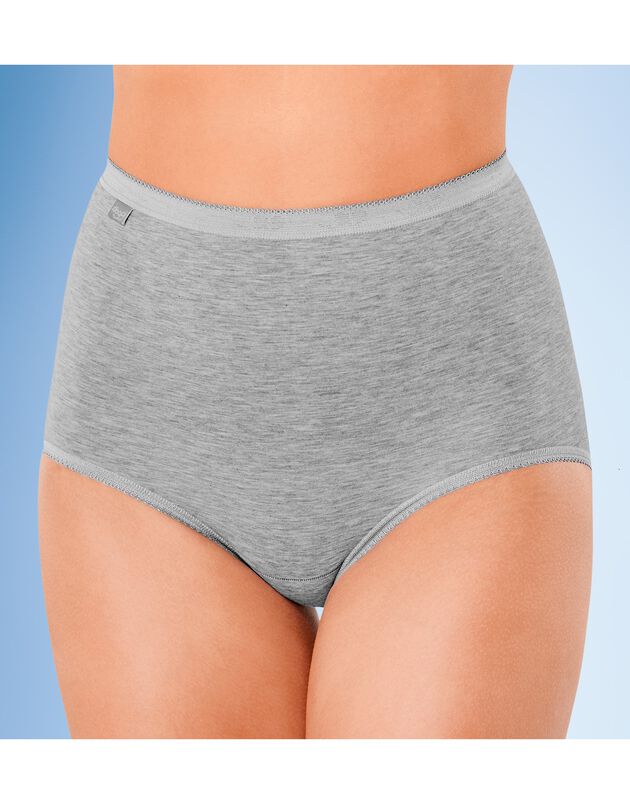 Culotte maxi Basic+, lot de 3 achetées +1 GRATUITE (1) (gris chiné)