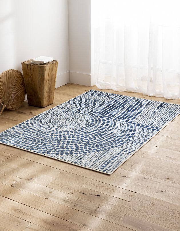 Tapis motifs pointillés (bleu jean)