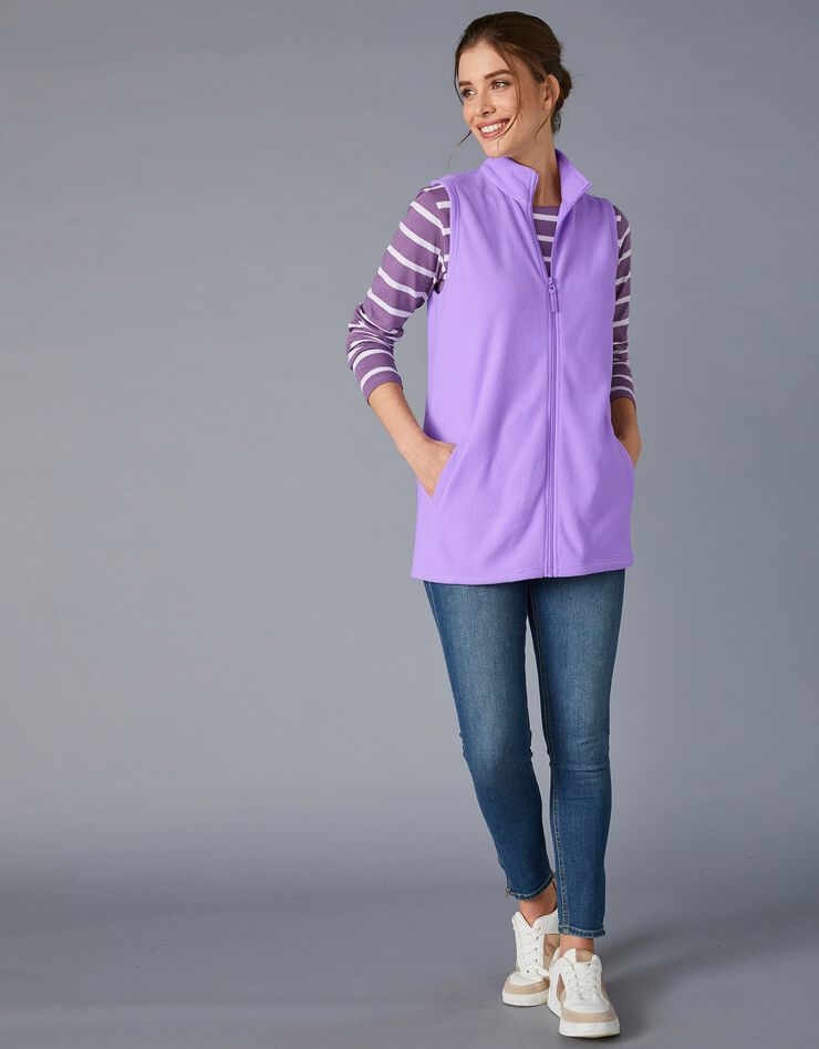 Veste polaire zippée sans manches (parme) Veste polaire zippée sans manches (parme)