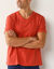 Tee-shirt col V manches courtes - lot de 3 (corail + vert sauge + kaki)