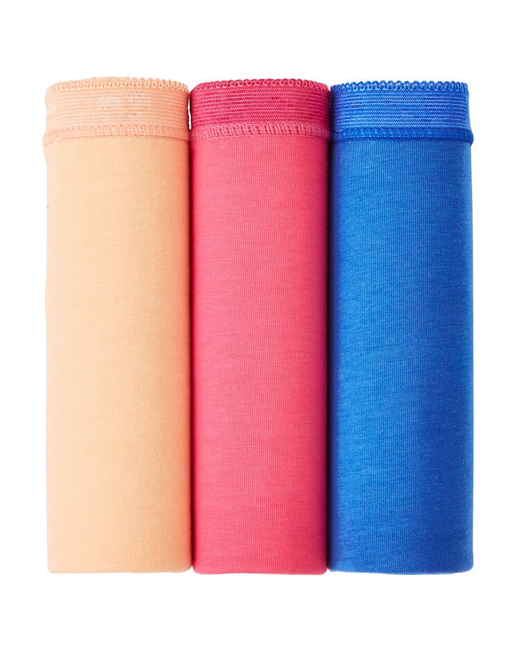 Culotte midi basique - lot de 3 (pêche / fuchsia / bleu) Culotte midi basique - lot de 3 (pêche / fuchsia / bleu)