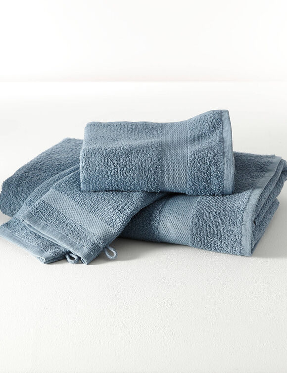 &Eacute;ponge coton - 350g/m&sup2; (bleu jean)