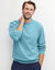 Sweat molleton col rond (bleu vert)
