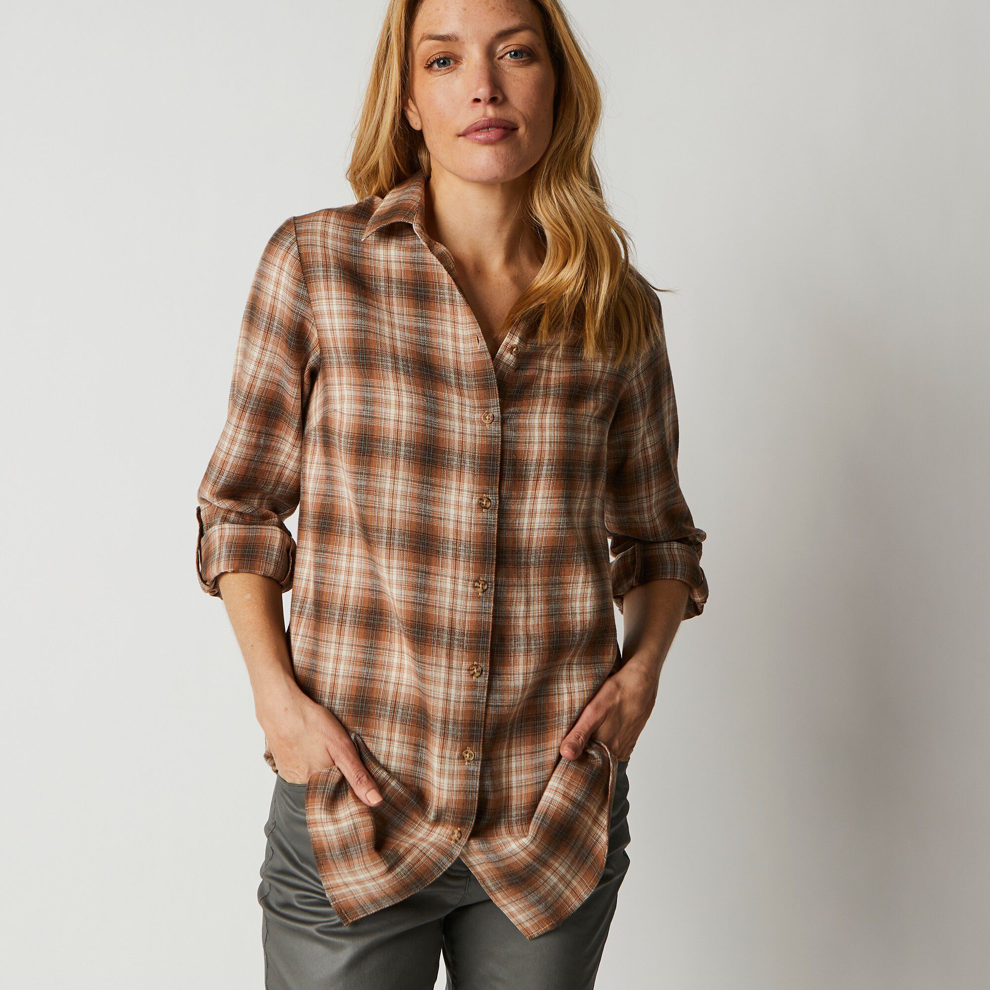 Chemise décontractée en coton - Vert/à carreaux - Men | H&M CA
