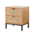 Table de chevet WICKOOD 2 tiroirs avec cannage rotin (naturel)