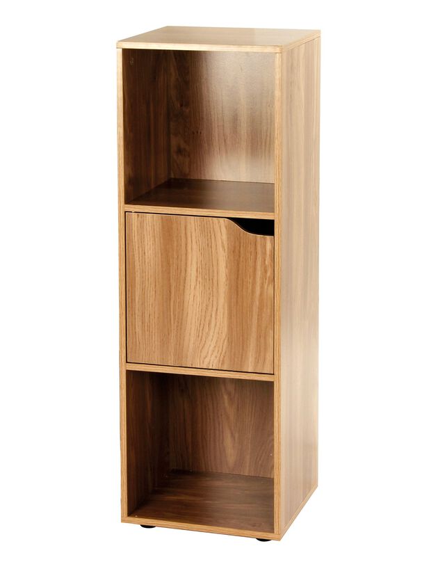 Meuble de rangement STAVRA – 3 cases 1 porte (naturel)