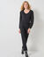 T-shirt col V manches dentelle (noir)