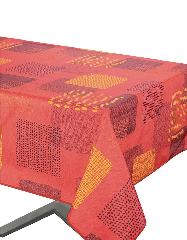 Nappe Chloé polyester imprimé géométrique (rouge)