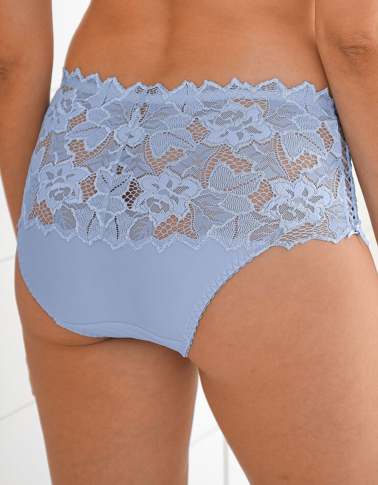 Culotte haute dentelle unie Arum (bleu glacier) Culotte haute dentelle unie Arum (bleu glacier)