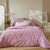 Linge de lit Alessia en coton imprimé fleuri (parme)