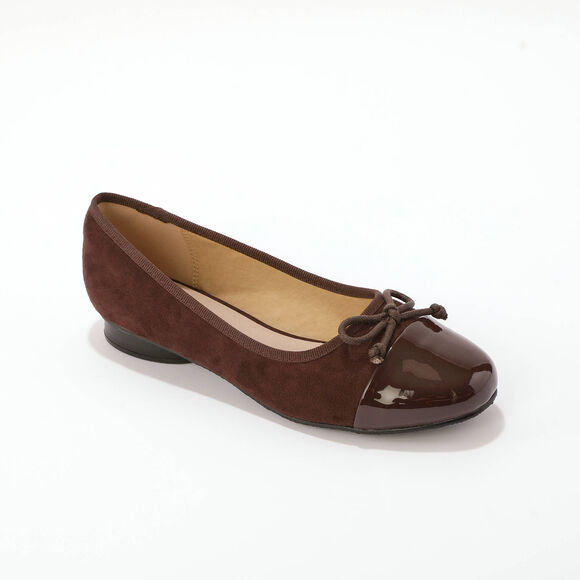 Ballerine plates bi-mati&egrave;re (chocolat)