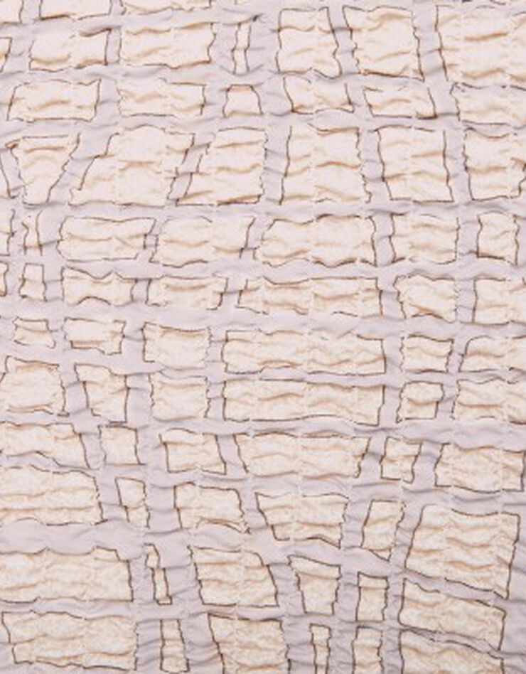 Housse microfibre bi-extensible motifs graphique spéciale fauteuil cabriolet (beige)