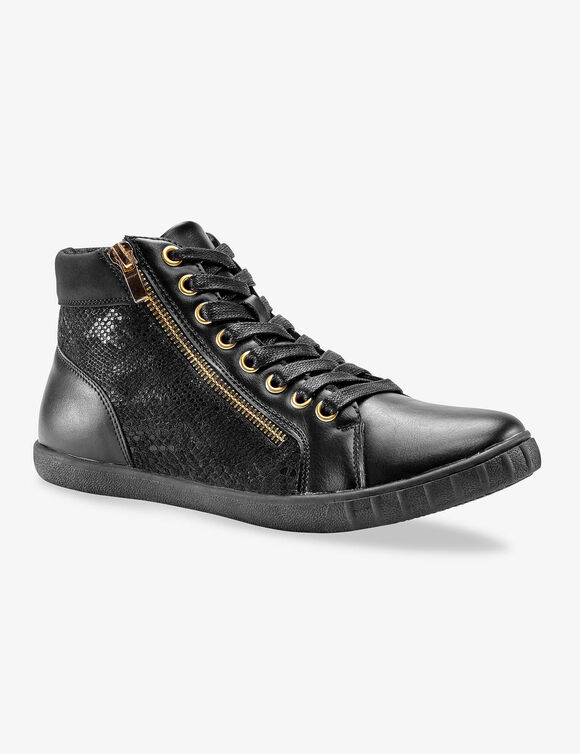 Baskets effet python - noir (noir)