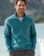 Sweat molleton col camionneur zippé (bleu vert)