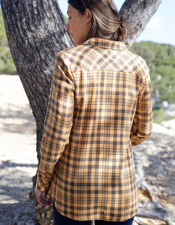 Chemise flanelle carreaux bicolores (safran / anthracite) Chemise flanelle carreaux bicolores (safran / anthracite)