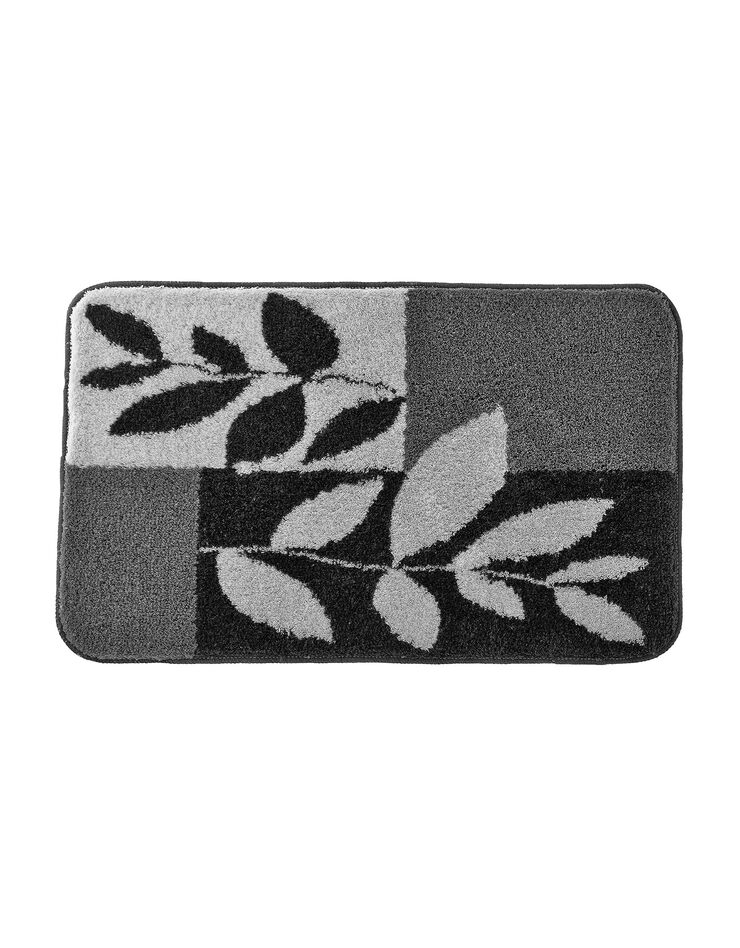 Tapis de bain motif provençal (gris)