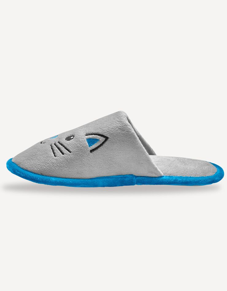 Mules motifs "chats" (gris / turquoise) Mules motifs "chats" (gris / turquoise)